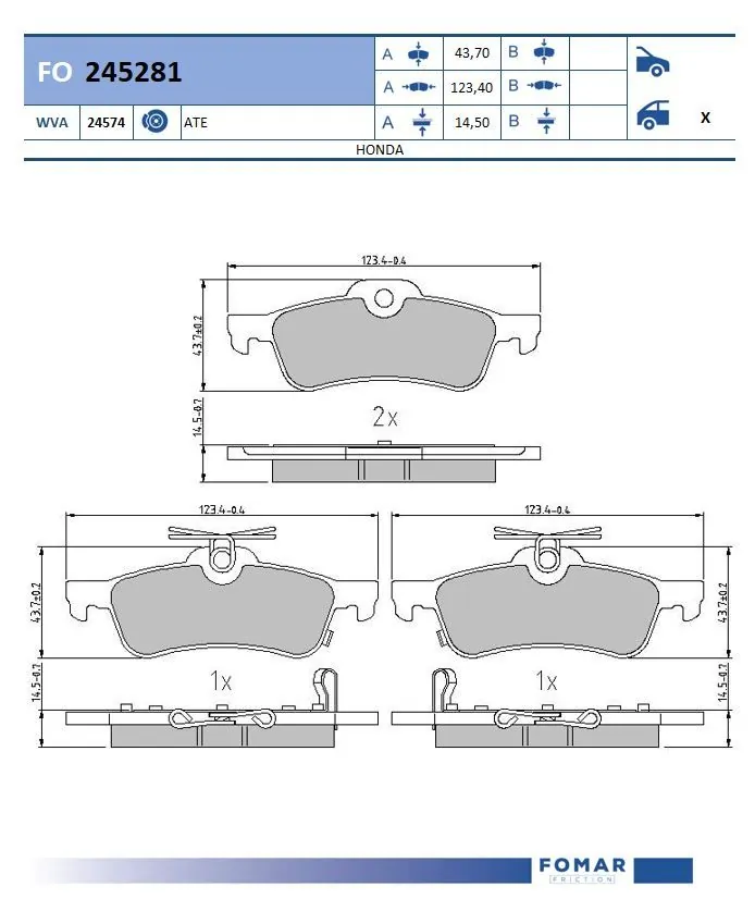 Brake Pad Set, disc brake